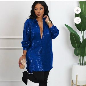 Sequin dress shirt